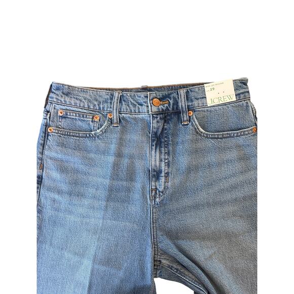 NWT J.Crew Wide-Leg Trouser Jeans Size 29 Chambray Blue High Rise 5-Pocket Style - Picture 8 of 10